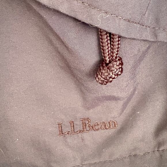 LL Bean Womens Insulated Rain Jacket XL Black L.L. Bean Hood Thinsulate Zip Coat - Picture 3 of 7